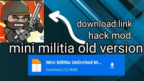 mini militia old version hack download